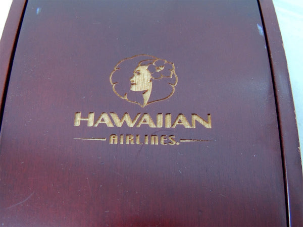 【HAWAIIAN Airlines】ハワイアン航空・飛行機・ヴィンテージ・木製カードケース