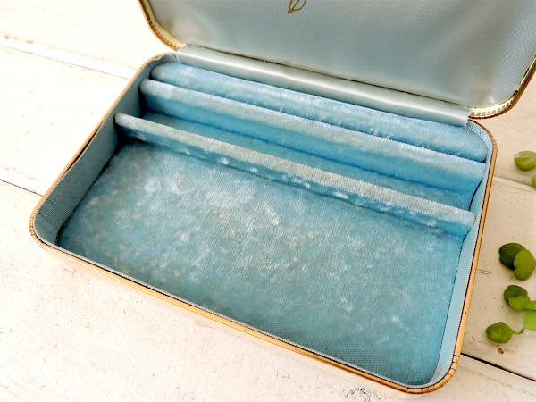 【Farrington】バラ模様入り・ヴィンテージ・ジュエリーケース/宝石箱/ジュエリーボックス