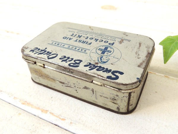 1950y~Snake・ヘビ ファーストエイド・ヴィンテージ・救急箱・ブリキ缶・