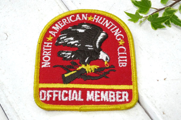 ノースアメリカン ハンティング クラブ イーグル ヴィンテージ 刺繍 ワッペン USA 会員