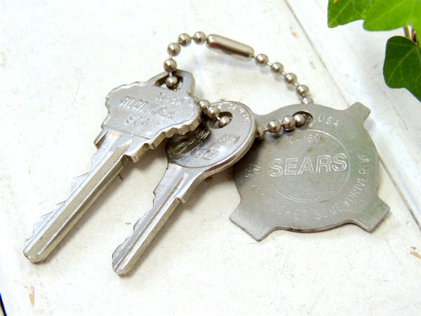 【シアーズ&クラフトマン】4way・ドライバー・DIY・ヴィンテージ・工具・キーホルダー・鍵2本
