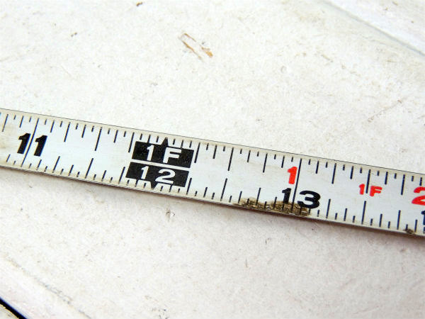 【12FT・ベルトクリップ付き】ヴィンテージ・メジャーテープ・巻尺・USA・工業系