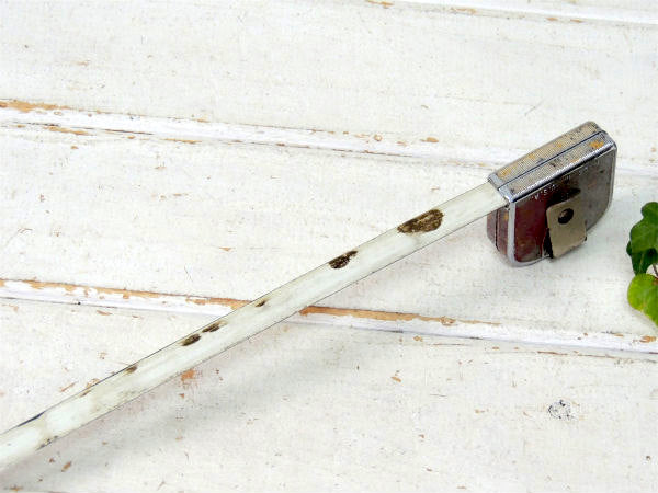 【12FT・ベルトクリップ付き】ヴィンテージ・メジャーテープ・巻尺・USA・工業系