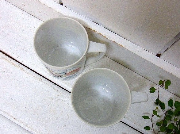 【BERGGREN】スウェーデン・陶器製ヴィンテージ・マグカップ・2個セット