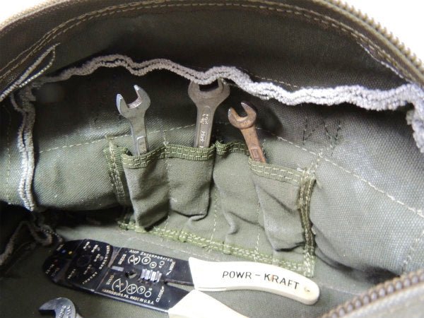ミリタリー・カーキ・IDEALジップ・ヴィンテージ・メカニック・ツールバッグ・工具・米軍・鞄