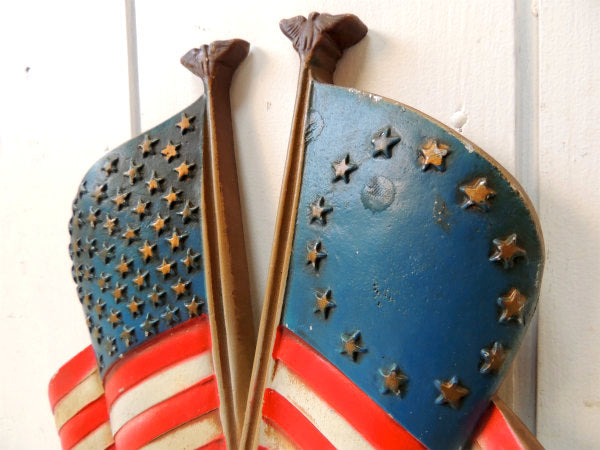 【アメリカ合衆国/忠誠の誓い】星条旗・ヴィンテージ・壁掛式・看板・サイン・旗