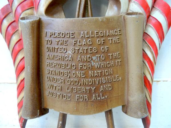 【アメリカ合衆国/忠誠の誓い】星条旗・ヴィンテージ・壁掛式・看板・サイン・旗