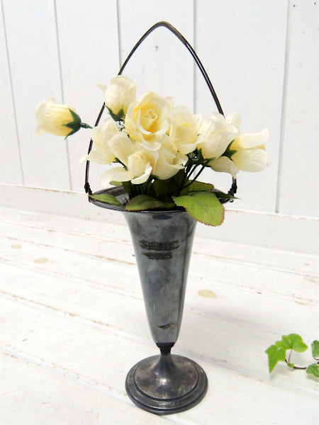 MONARCH 1935年・シルバー製・アンティーク・フラワーベース　花瓶　フラワーポット