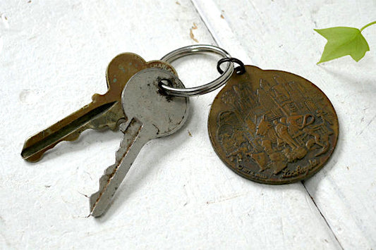 LA アメリカ西海岸 カリフォルニア ロサンゼルス ブロンズ メダル ヴィンテージ・キーホルダー