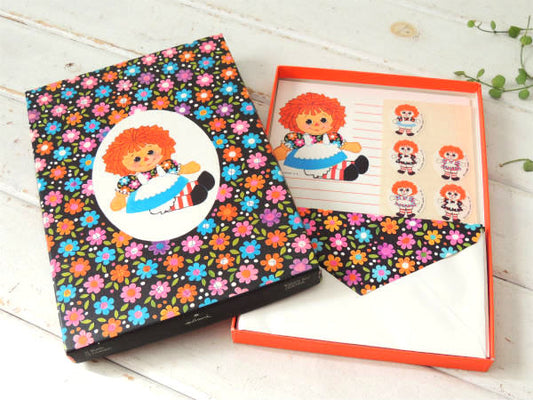 ラガディ アン アンディレトロポップな花柄・便箋&封筒&シール・60's ヴィンテージ・レターセット