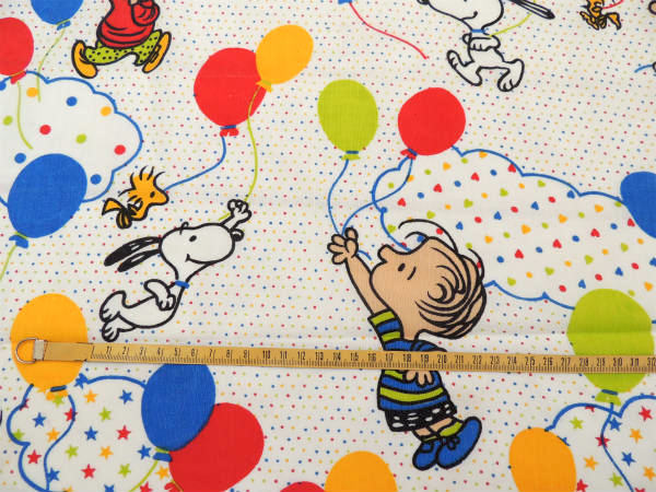 【スヌーピー】USA!ピーナッツの仲間・風船柄・ヴィンテージ・ユーズドシーツ(1/2)