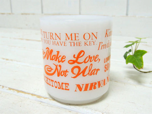 【Make Love,Not War】ヒッピー・メッセージ・60-70's・ビンテージ・マグカップ