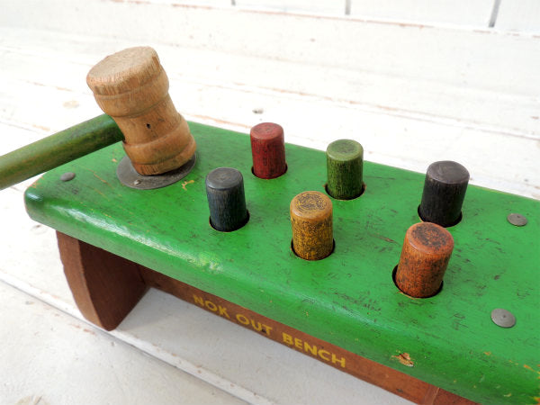 【PLAYSKOOL】プレイスクール・NOK OUT BENCH・木製のヴィンテージ・おもちゃ