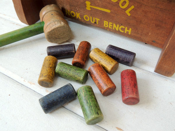 【PLAYSKOOL】プレイスクール・NOK OUT BENCH・木製のヴィンテージ・おもちゃ