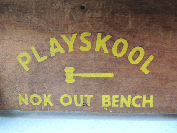 【PLAYSKOOL】プレイスクール・NOK OUT BENCH・木製のヴィンテージ・おもちゃ
