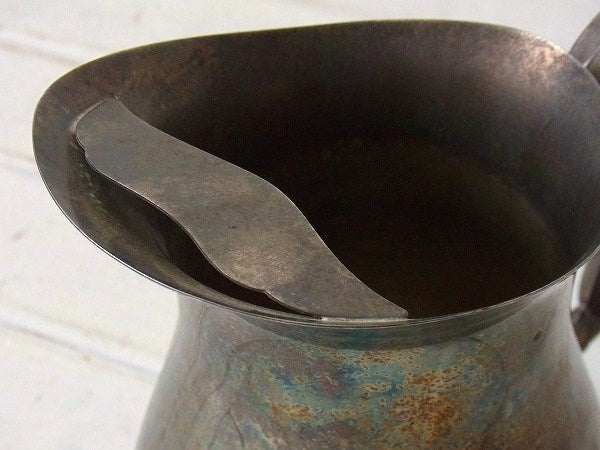 猫脚デザイン・シルバー製・アンティーク・ピッチャー/水差し/銀製 USA