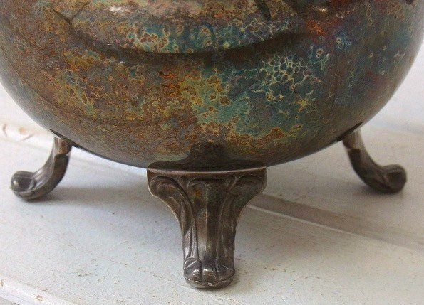 猫脚デザイン・シルバー製・アンティーク・ピッチャー/水差し/銀製 USA