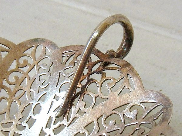 【Lovelace】銀製・猫脚デザイン・アンティーク・シルバープレート/キャンディトレイ USA