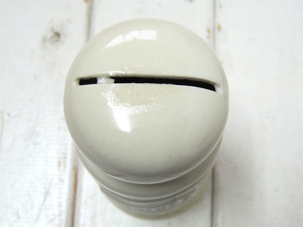 BLADES・BARBER 床屋 サインポール・セラミック製・ヴィンテージ・カミソリ刃入れ USA