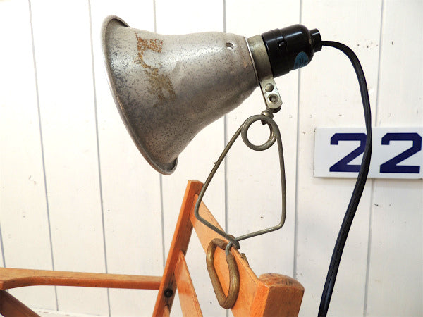 【LEVITON】ブリキ製・ヴィンテージ・クリップライト/ポータブルランプ/照明 /工業系 USA