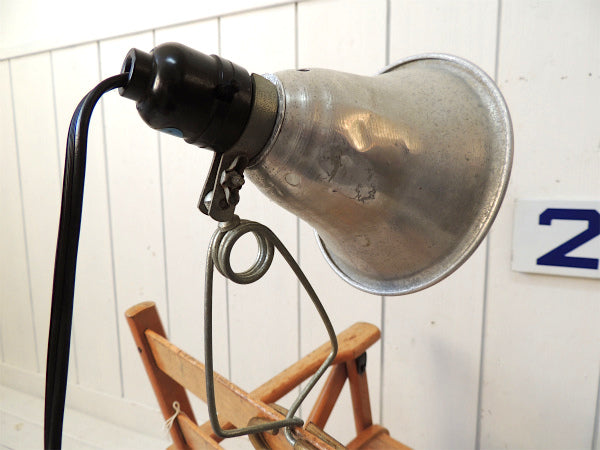 【LEVITON】ブリキ製・ヴィンテージ・クリップライト/ポータブルランプ/照明 /工業系 USA