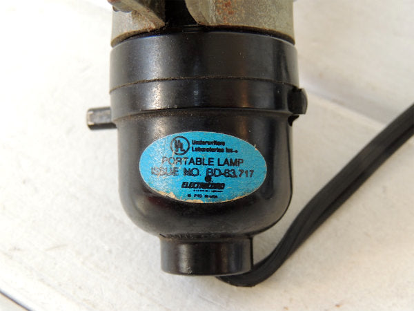 【LEVITON】ブリキ製・ヴィンテージ・クリップライト/ポータブルランプ/照明 /工業系 USA