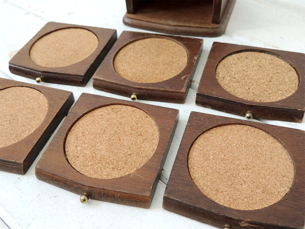 【GE TIRE・タイヤ・トラック】アドバタイジング・木製・ビンテージ・コースターセット・アメ車