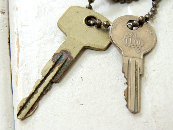 ENCO・エッソ・ESSO タイガー・アドバタイジング・ビンテージ・キーホルダー・USA 鍵2本