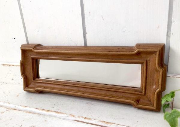 HOMCO・USA ウッド柄 ・ミッドセンチュリー・ヴィンテージ・ミラー 鏡 壁飾り ウォールデコ