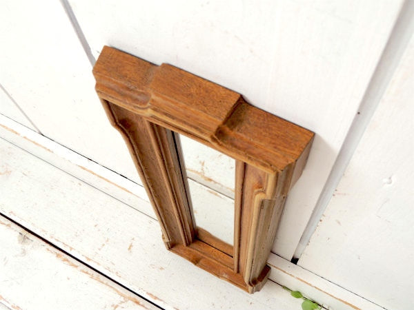 HOMCO・USA ウッド柄 ・ミッドセンチュリー・ヴィンテージ・ミラー 鏡 壁飾り ウォールデコ