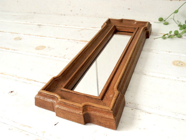 HOMCO・USA ウッド柄 ・ミッドセンチュリー・ヴィンテージ・ミラー 鏡 壁飾り ウォールデコ