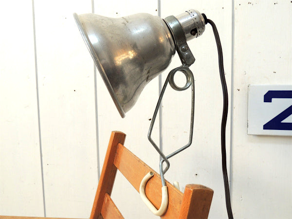 【LEVITON】USA!ブリキ製・工業系のヴィンテージ・クリップライト/ポータブルランプ/照明