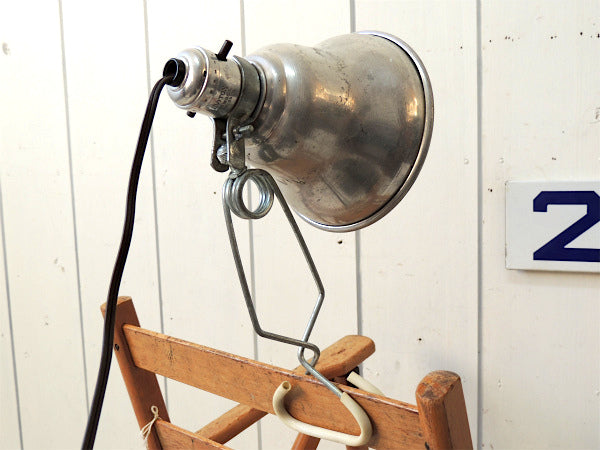 【LEVITON】USA!ブリキ製・工業系のヴィンテージ・クリップライト/ポータブルランプ/照明