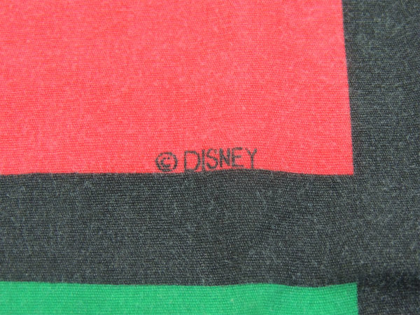 【ミッキー&フレンズ】ディズニー・43㎝パネル柄・ヴィンテージ・ユーズドシーツ(フラットタイプ)