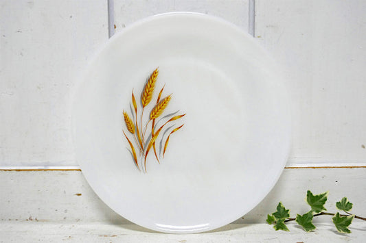 FireKing ファイヤーキング Wheat ウィート ディナープレート 大皿 食器 ミルクガラス