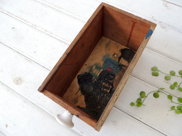 【CHURCHILL】チャーチル・取っ手付き・葉巻の小さなアンティーク・木箱/ウッドボックス