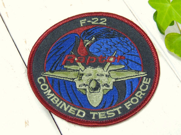 【F-22・ラプター】USA・戦闘機・エアフォース・ミリタリー・刺繍・ワッペン・ステルス機