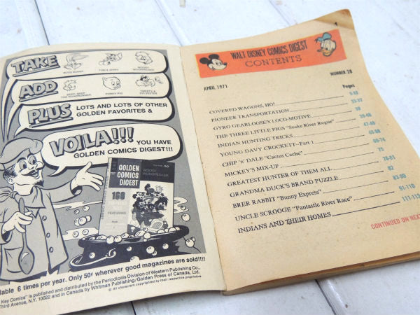 【ウォルトディズニー】ミッキー&フレンズ・1971年・ビンテージ・コミック/マンガ/洋書 USA