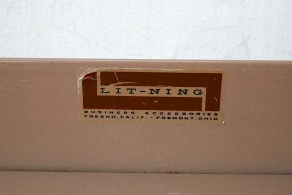 LIT-NING 工業系 メタル製 壁掛け&卓上 4段 ヴィンテージ 書類ラック ファイルラック