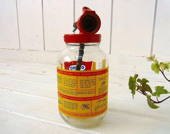 【ORTHO】ガラス製×メタル製・ヴィンテージ・スプレーガン/スプレーボトル USA