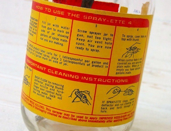 【ORTHO】ガラス製×メタル製・ヴィンテージ・スプレーガン/スプレーボトル USA