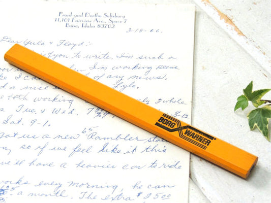 カーペンターペンシル 鉛筆 アメリカ自動車 BORG WARNER アドバタイジング ビンテージ