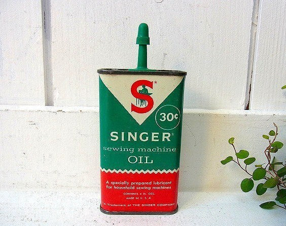 【SINGER】シンガー ミシン・アンティーク・オイル缶/油差し　USA