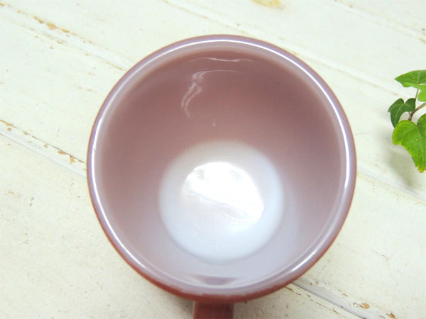 ファイヤーキング Fire King 赤茶色&栗色 60's Dハンドル マグカップ 食器