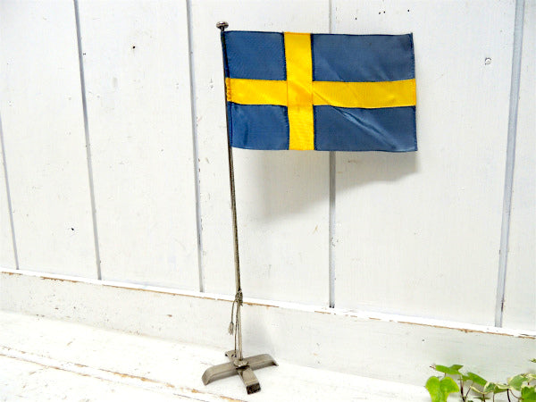 【SWEDEN・スウェーデン王国】国旗・ヴィンテージ・卓上フラッグ・旗・デスクトップ