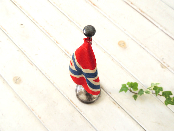 【ノルウェー王国・Norway】国旗・アンティーク&ビンテージ・卓上フラッグ・旗・デスクトップ