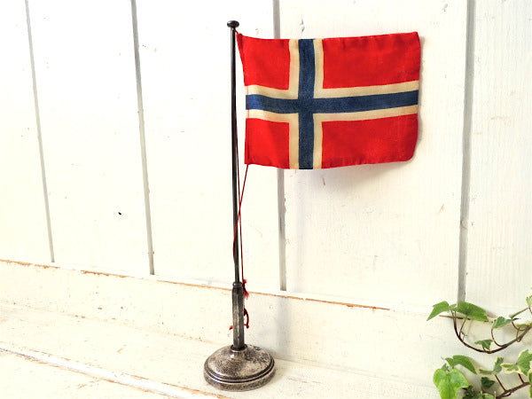 【ノルウェー王国・Norway】国旗・アンティーク&ビンテージ・卓上フラッグ・旗・デスクトップ