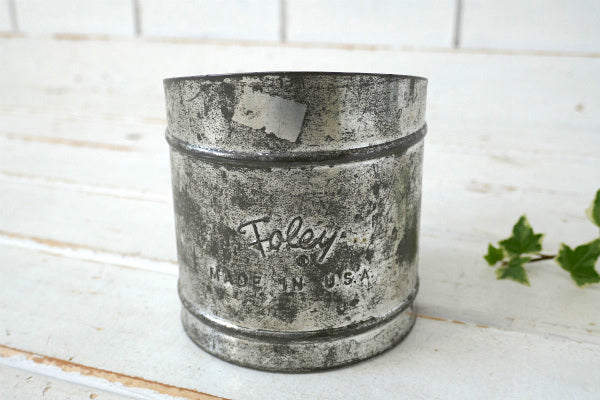 Foley シャビー ティン製 ヴィンテージ フラワーシフター 粉ふるい キッチン用品 アメリカ