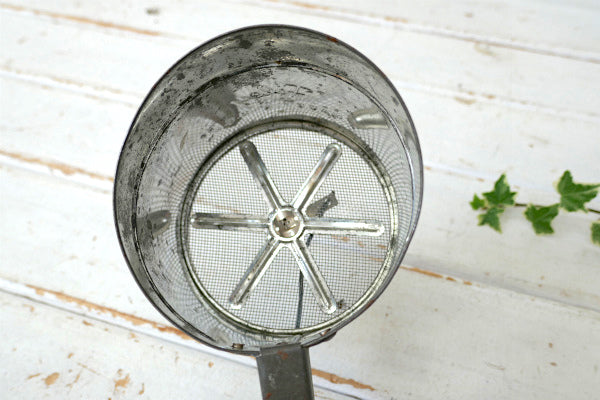 Foley シャビー ティン製 ヴィンテージ フラワーシフター 粉ふるい キッチン用品 アメリカ