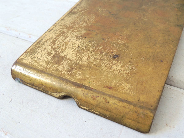 1910〜1920's 繊細 花柄 真鍮製 アンティーク・オールド OLD メモホルダー バインダー USA